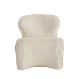 Ergonomic Accent Chair with Lifting Side Table, Soft Lumbar Support Chair Leisure Sofa Chair Velvet Upholstered Chair, No Assembly
