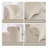 Ergonomic Accent Chair with Lifting Side Table, Soft Lumbar Support Chair Leisure Sofa Chair Velvet Upholstered Chair, No Assembly
