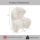 Ergonomic Accent Chair with Lifting Side Table, Soft Lumbar Support Chair Leisure Sofa Chair Velvet Upholstered Chair, No Assembly