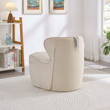 Ergonomic Accent Chair with Lifting Side Table, Soft Lumbar Support Chair Leisure Sofa Chair Velvet Upholstered Chair, No Assembly