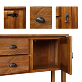 Console Table Entryway Table Sofa Side Table Sideboard Buffet Server Cabinet Display Stand Retro Accent Table with 2 Drawers&Cabinets
