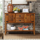Console Table Entryway Table Sofa Side Table Sideboard Buffet Server Cabinet Display Stand Retro Accent Table with 2 Drawers&Cabinets