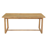 Acacia Wood Outdoor Dining Table, Rectangular Patio Table for Backyard, Garden & Deck