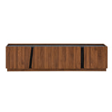TV Stand for TVs up to 75", TV Console Media Storage Cabinet Entertainment Center with Marble Contrast Top & Adjustable Shelves