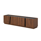 TV Stand for TVs up to 75", TV Console Media Storage Cabinet Entertainment Center with Marble Contrast Top & Adjustable Shelves