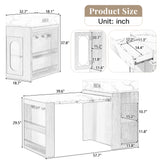 Extendable Dining Table with Fold Tabletop, Kitchen Island with Drawers, Power Outlet, Wheels & Shelves for Kitchen, Dining Room