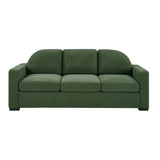 3-Seater Chenille Sofa with Curved Backrest, 84.7" Upholstered Couch for Living Room, Small Space