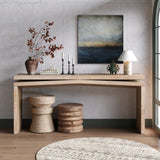 65" Farmhouse Console Table, Solid Wood Veneer Entryway Table for Living Room, Apartment, Hallway, Behind Sofa