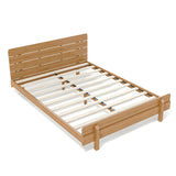 Queen Size Platform Bed Frame Minimalist Bamboo Bed with Headboard
