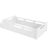 Wood Floor Bed Frame with Full-length Guardrails, Montessori Toddler Bed, Twin