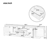 TV Stand TV Console Media Storage Cabinet Entertainment Center with Drawer, Hidden Sliding Storage & Waterproof Surface