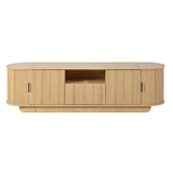 TV Stand TV Console Media Storage Cabinet Entertainment Center with Drawer, Hidden Sliding Storage & Waterproof Surface