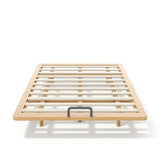 Full Size Platform Bed Frame Floating Bamboo Bed Low-Profile Bed, Natural
