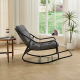 Rocking Chair with Steel Frame & Soft Thick Cushion for Living Room, Bedroom, Reading Room
