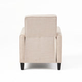Recliner Accent Chair Upholstered Armchair Leisure Sofa Lounge Chair with Adjustable Backrest, Light Beige