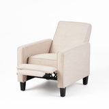 Recliner Accent Chair Upholstered Armchair Leisure Sofa Lounge Chair with Adjustable Backrest, Light Beige