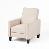 Recliner Accent Chair Upholstered Armchair Leisure Sofa Lounge Chair with Adjustable Backrest, Light Beige