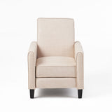 Recliner Accent Chair Upholstered Armchair Leisure Sofa Lounge Chair with Adjustable Backrest, Light Beige