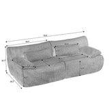 2 Seats Modular Sofa Loveseat Sectional Sofa Combination Family Sofa Set Cloud Couch