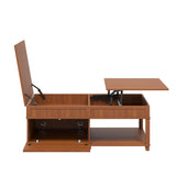 Lift-Top Coffee Table Storage Cocktail Table Center Table Sofa Side Table with Hidden Compartment & Adjustable Desktop