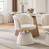 360°Swivel Accent Chair Adjustable Height Bar Stool Ergonomic Vanity Chair Upholstered Round Dining Chair