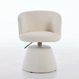 360°Swivel Accent Chair Adjustable Height Bar Stool Ergonomic Vanity Chair Upholstered Round Dining Chair