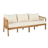 L-Shape Patio Sectional Sofa Set Outdoor Conversation Chat Set Garden Seating Group with Coffee Table & Soft Cushion