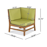 L-Shape Patio Sectional Sofa Set Outdoor Conversation Chat Set Water-resistant Garden Seating Group with Coffee Table & Soft Cushion