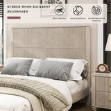Queen Size Platform Bed Frame with Tall Headboard