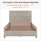 Queen Size Platform Bed Frame with Tall Headboard