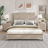Queen Size Platform Bed Frame with Tall Headboard
