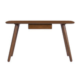 Computer Desk 53" Modern Writing Desk with Storage Drawer, Home Office Desk Study Table with Resistant Finish, Walnut