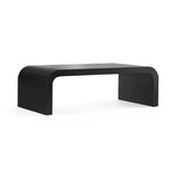 Minimalist Coffee Table Modern Cocktail Table Center Table Waterfall Curved Sofa Side Table, Easy Assembly