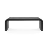 Minimalist Coffee Table Modern Cocktail Table Center Table Waterfall Curved Sofa Side Table, Easy Assembly