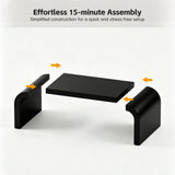 Minimalist Coffee Table Modern Cocktail Table Center Table Waterfall Curved Sofa Side Table, Easy Assembly