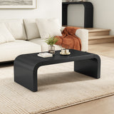 Minimalist Coffee Table Modern Cocktail Table Center Table Waterfall Curved Sofa Side Table, Easy Assembly
