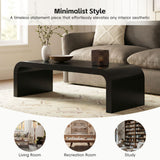 Minimalist Coffee Table Modern Cocktail Table Center Table Waterfall Curved Sofa Side Table, Easy Assembly