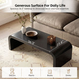 Minimalist Coffee Table Modern Cocktail Table Center Table Waterfall Curved Sofa Side Table, Easy Assembly