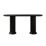 Entryway Console Table Sofa Side Table Display Stand Accent Table with Roman-style Legs, Black
