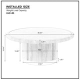 Round Coffee Table with Heat&Scratch-Resistant Sintered Stone Top, Sofa Side Table Cocktail Table Center Table