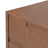 Nightstand End Table Bed Beside Table Storage Sofa Side Table with 2 Drawers & Asymmetric Geometric Design, Brown