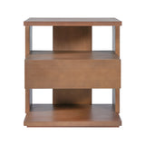 Floating Nightstand End Table 3-Tier Sofa Side Table Bed Beside Table with Drawer & Open Storage Shelves