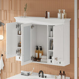 Wall-Mount Medicine Cabinet, Bathroom Mirror Cabinet with Adjustable Shelves & Soft-Close Hinges for Bathroom Vanity, Bedroom