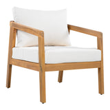 3pcs Outdoor Chair Set Patio Garden Chat Set Conversation Seating Set with Waterproof Cushion & Coffee Table, Beige+Natural