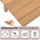 3pcs Outdoor Chair Set Patio Garden Chat Set Conversation Seating Set with Waterproof Cushion & Coffee Table, Beige+Natural