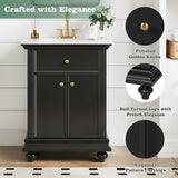 24" Bathroom Vanity with Ceramic Sink, Bathroom Cabinet with Back Open Structure, Soft-Close Hinges & Tip-Out Drawer