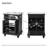 24" Bathroom Vanity with Ceramic Sink, Bathroom Cabinet with Back Open Structure, Soft-Close Hinges & Tip-Out Drawer