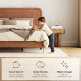 Queen Size Bed frame, Upholstered Platform Bed with Adjustable Height Headboard for Teens, Adults, Quiet Design