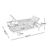 Set of 2 Outdoor Chaise Lounge with 5-Position Adjustable Back & Water-Resistant Cushion, Patio Reclining Lounger Set Daybed, Beige