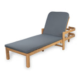 Outdoor Chaise Lounge Chair, Recliner Poolside Daybed with 4-Position Adjustable Backrest & Water-Resistant Cushion